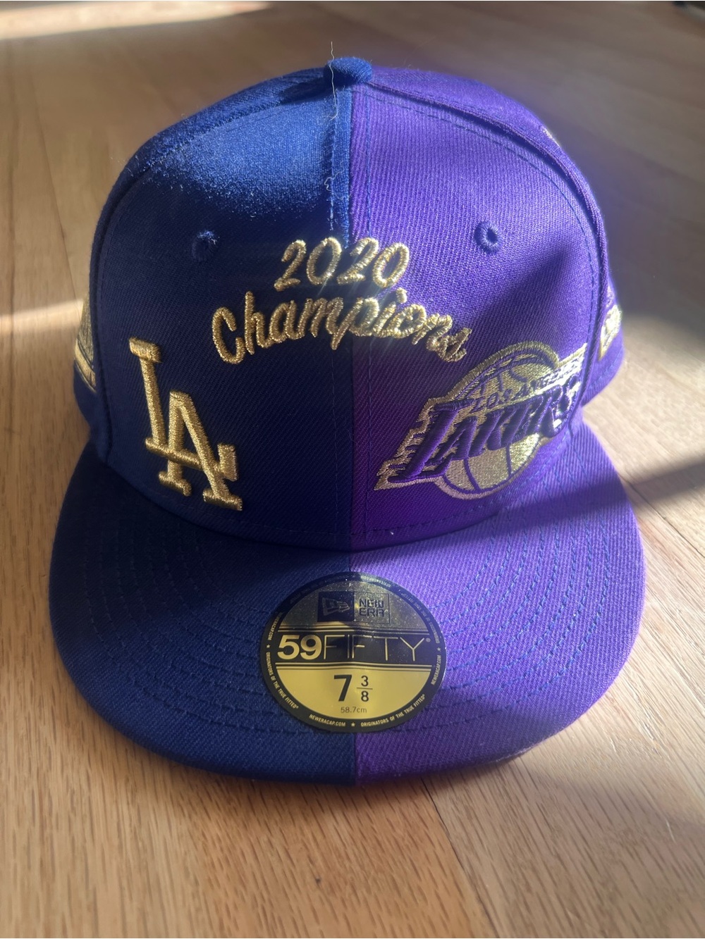 9fifty Split Blue and Purple 2020 Champions Snapback Hat